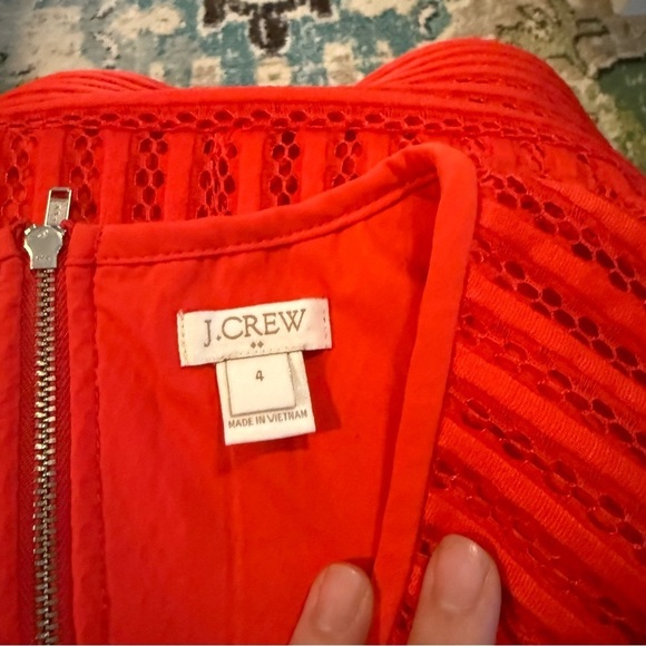 Elegant J. Crew Preppy lace Red Sleeveless Dress - Picture 6 of 10